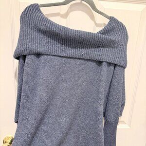 White House Black Market Off-the-Shoulder Ribbed Knit Sweater